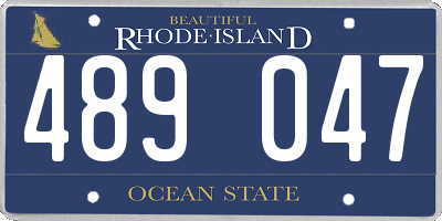 RI license plate 489047