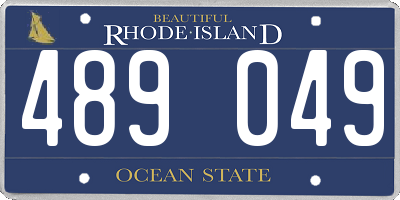 RI license plate 489049