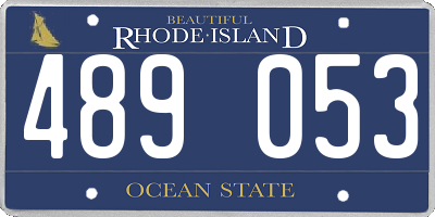 RI license plate 489053