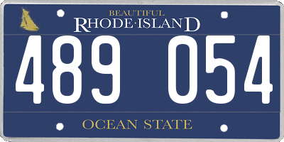 RI license plate 489054
