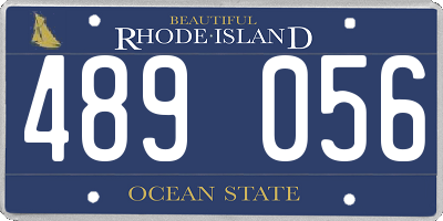 RI license plate 489056