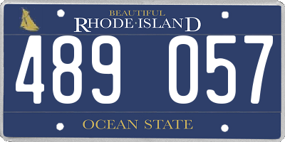 RI license plate 489057