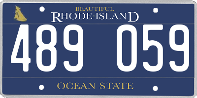 RI license plate 489059