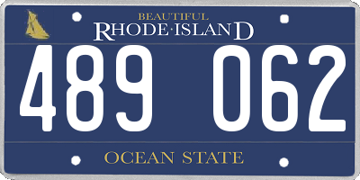 RI license plate 489062
