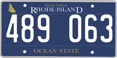 RI license plate 489063