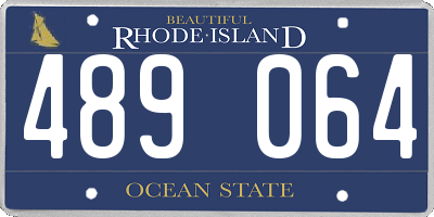 RI license plate 489064
