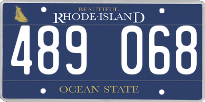 RI license plate 489068