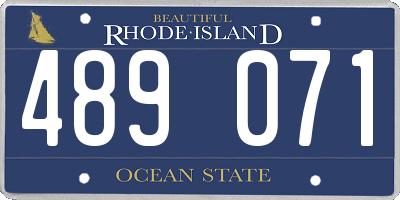 RI license plate 489071