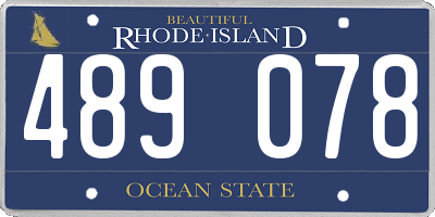 RI license plate 489078
