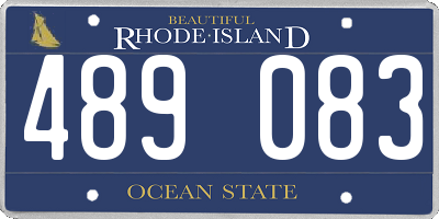 RI license plate 489083