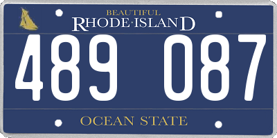 RI license plate 489087