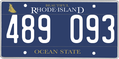 RI license plate 489093