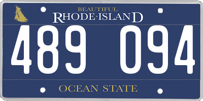 RI license plate 489094