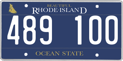 RI license plate 489100