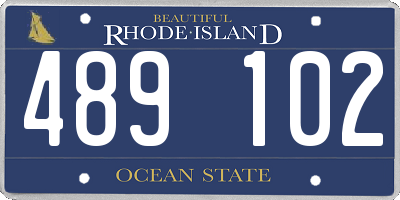 RI license plate 489102