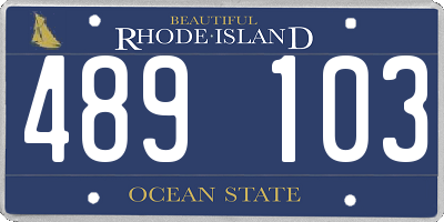 RI license plate 489103