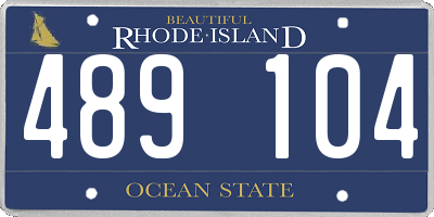 RI license plate 489104