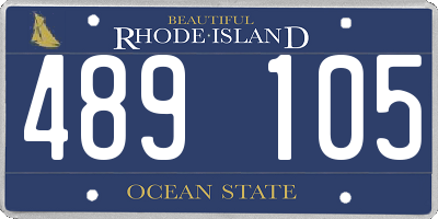 RI license plate 489105