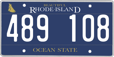 RI license plate 489108