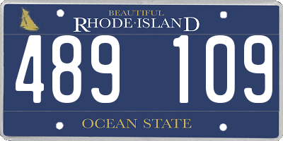 RI license plate 489109