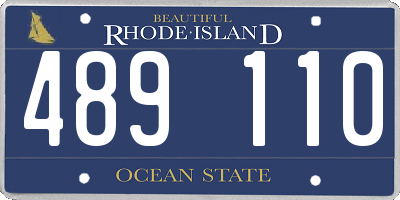 RI license plate 489110