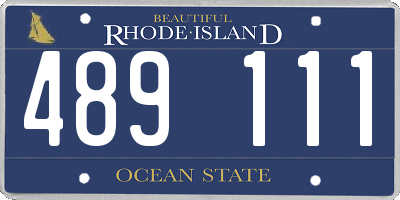 RI license plate 489111