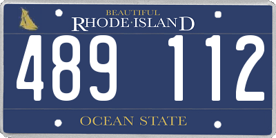 RI license plate 489112