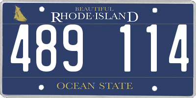 RI license plate 489114