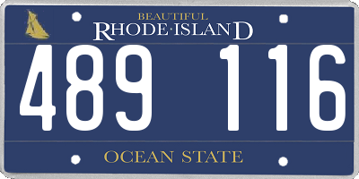 RI license plate 489116