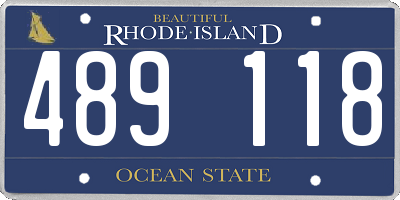 RI license plate 489118