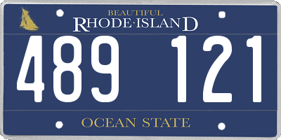 RI license plate 489121