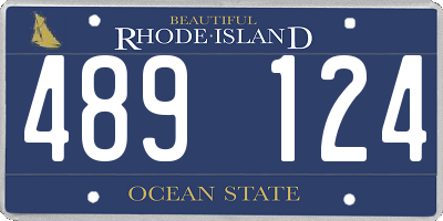 RI license plate 489124