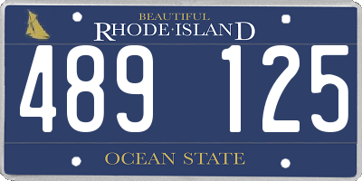 RI license plate 489125