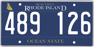 RI license plate 489126