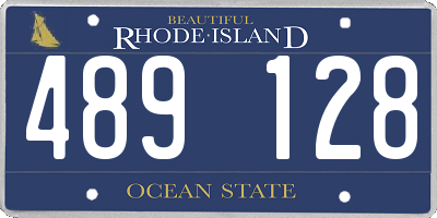 RI license plate 489128