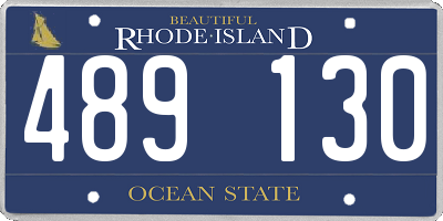 RI license plate 489130