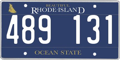 RI license plate 489131