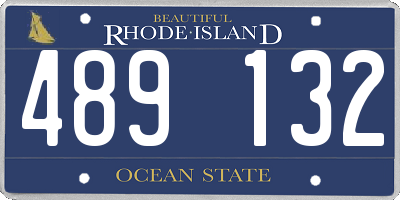 RI license plate 489132