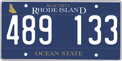 RI license plate 489133
