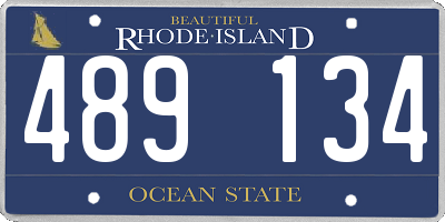 RI license plate 489134