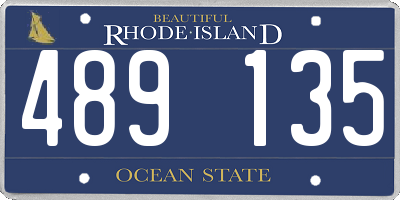 RI license plate 489135