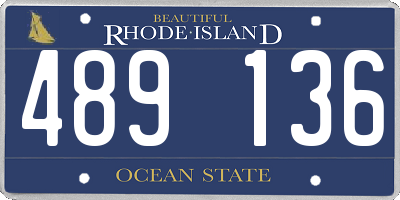 RI license plate 489136