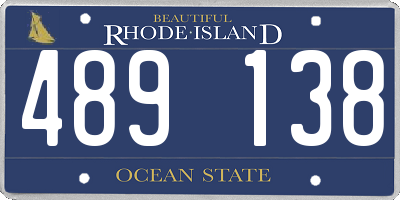 RI license plate 489138