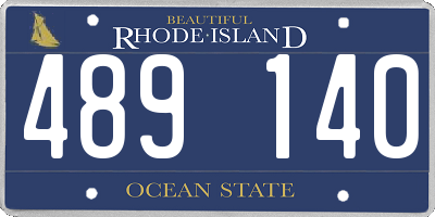 RI license plate 489140