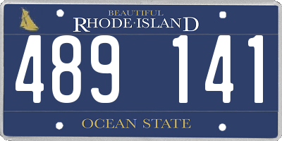 RI license plate 489141