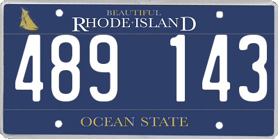 RI license plate 489143