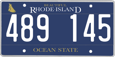RI license plate 489145