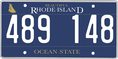 RI license plate 489148