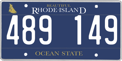 RI license plate 489149