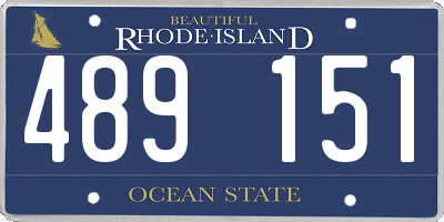 RI license plate 489151